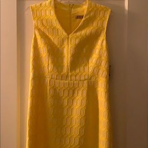Albert Nippon bold yellow mid-length dress